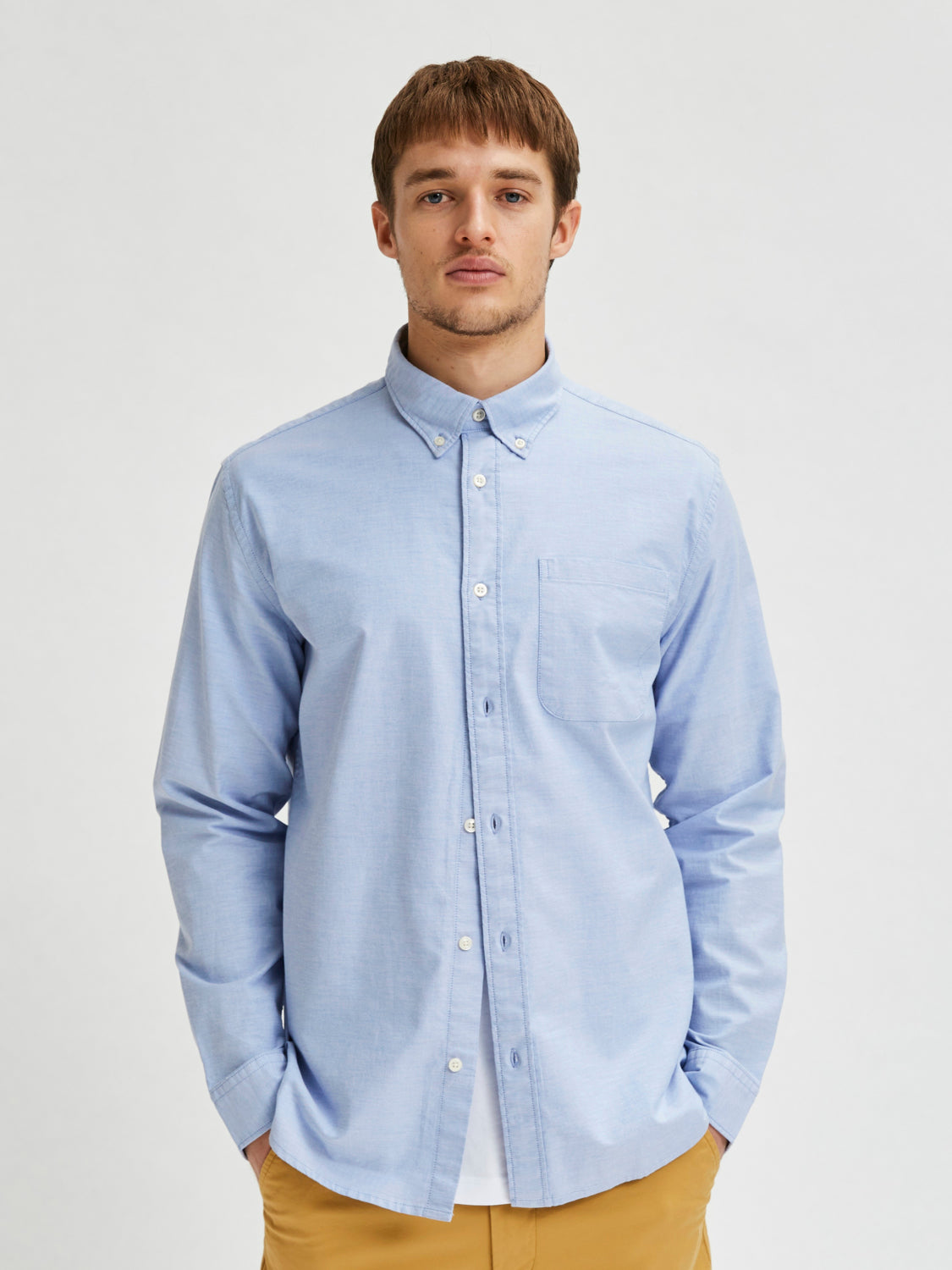 SLHREGRICK-OX Shirts - light blue